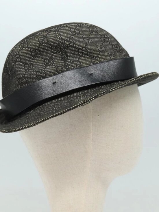 GUCCI GG Canvas Hat S Black Auth am6440 main image 9